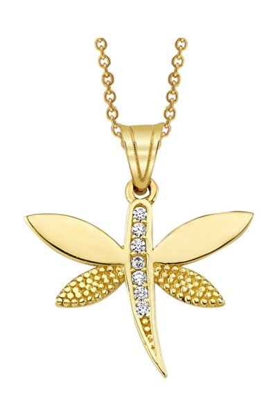 Altın Sepeti Altın Dört Kanatlı Yusufçuk Kolye