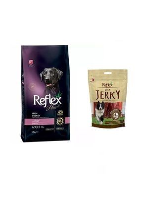reflex plus yuksek enerjili biftekli kopek mamasi 15 kg reflex duck jerky 80 gr fiyati yorumlari trendyol