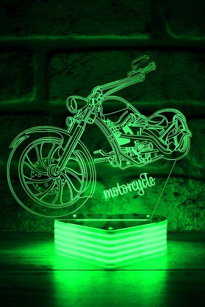 Hediye Kovanı Chopper Motor 3D Lamp