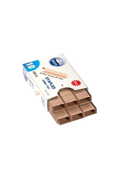 Delta No:10 Small Copper Color Staple Pack of 10 - Mini