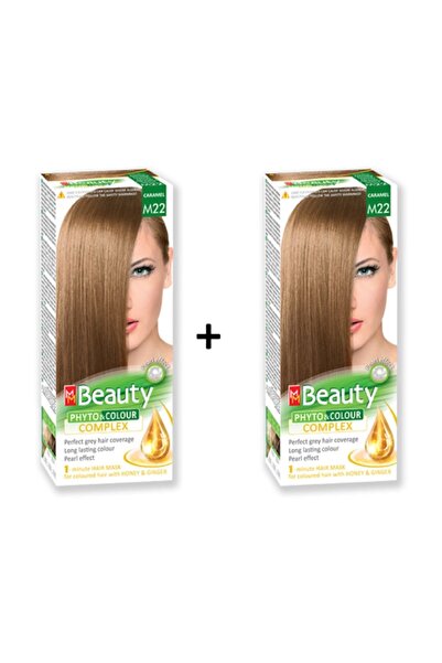 MM Beauty Bitkisel Saç Boyası M22 Caramel (açık Kumral Karamel) X 2