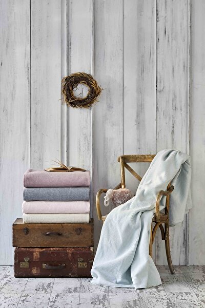 Karaca Home Remas Beige Double Softline Blanket