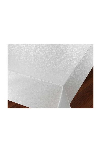 FANTASTIC Față de masă pânză uleioasă căptușită PVC 514/alb 140x140cm