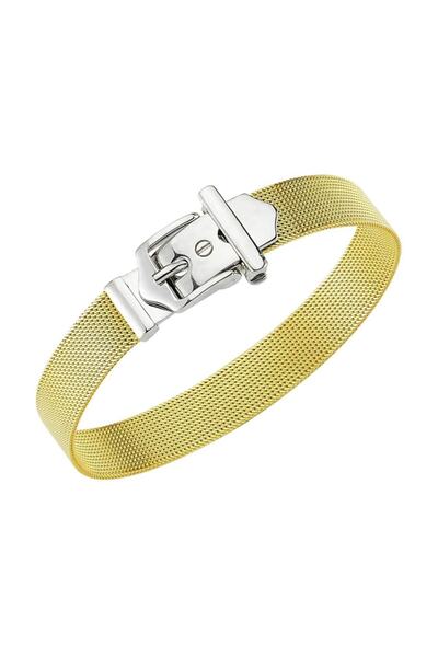 BİLEZİKHANE Altın Bileklik Kemer Tokalı Fantezi 18 Gram 14 Ayar Altın