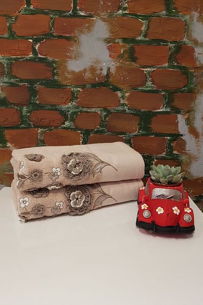Özdilek Destine Bamboo Towel 2-Pack - Beige