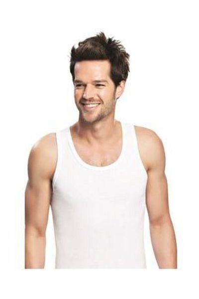 Berrak Men's White 24 Pack 1004 100% Cotton Classic Combed Tank Top