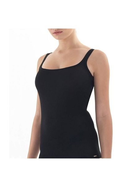Blackspade Black Spade 1624 94% Modal Fabric Silver Series Wide Strap Women's Undershirt Black