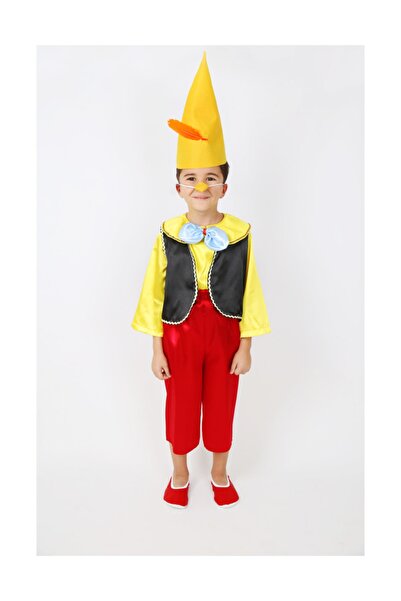 Annee Bakk Çocuk Kırmızı Pinokyo Kostümü