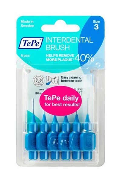 TePe Blue Interdental Brush - 0.6 Mm, 6-Pack Interface Brush