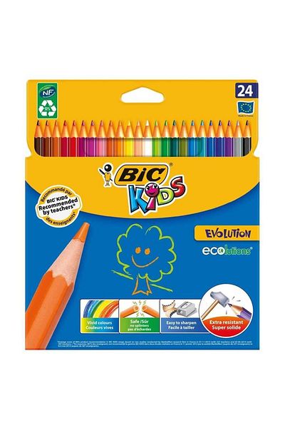Bic Kids Evolution Dry Crayons 24 Colors937515