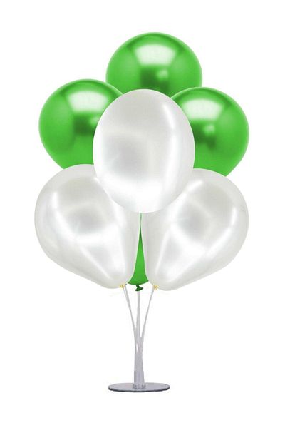 kidspartim Balloon Bunch Metallic Green White Balloon