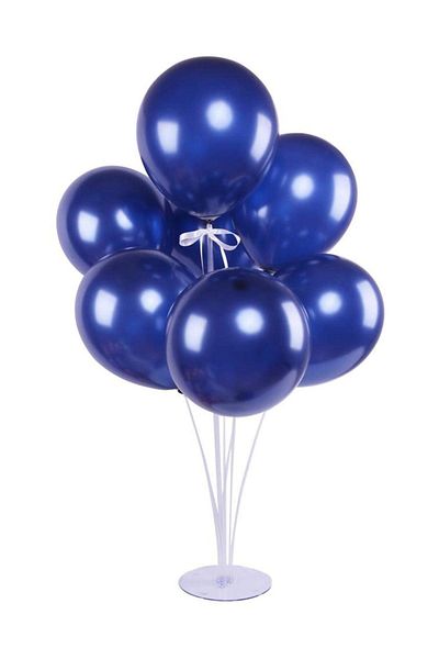 kidspartim 7 Piece Balloon Stand Bunch Metallic Navy Blue Balloon