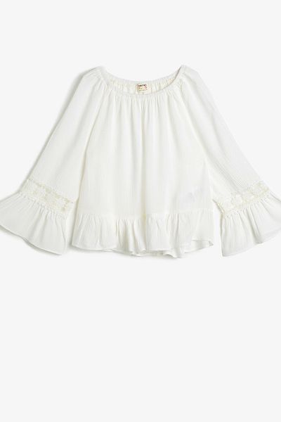 Koton Bluse - Weiß - Regular Fit