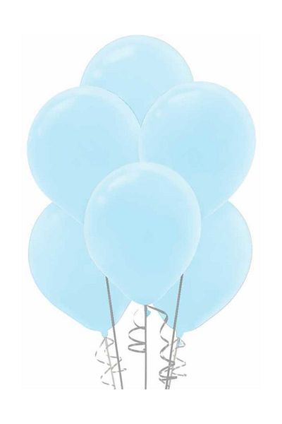 BalonEvi Metallic Light Blue Balloon 12 Inch 100 Pieces