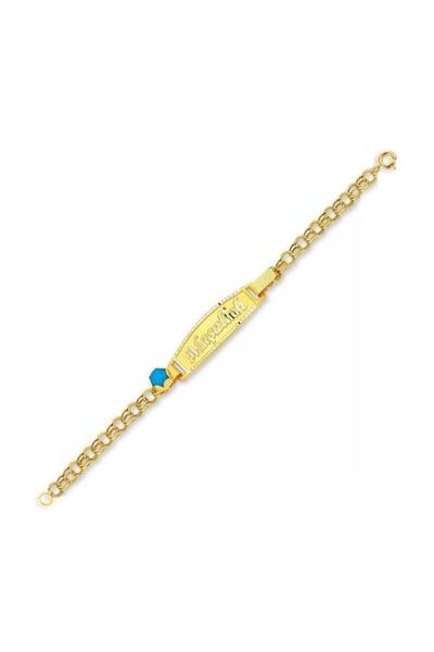 BİLEZİKHANE Künye Çocuk Maşallah Yazılı 1,65 Gram 14 Ayar Altın