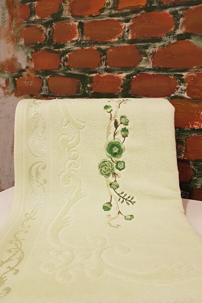 Özdilek Dila Embroidered 3-Piece Towel - Green