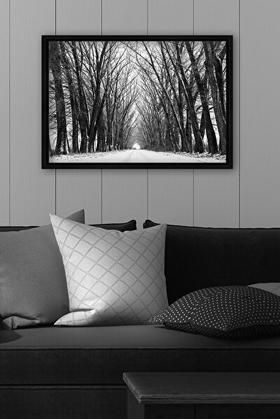 Tablo Center Siyah L Çerçeve Kanvas Tablo 105x145cm