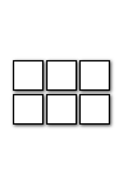 YED Frame 6 Adet  Çerçeve Tablo Seti 30x30cm