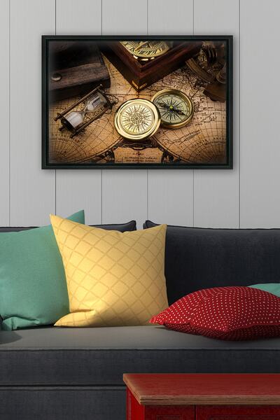 Tablo Center Siyah L Çerçeve Kanvas Tablo 105x145cm