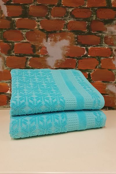 Özdilek Lyre 50x90 2-pack Towel Turquoise