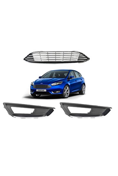 Genel Markalar Ford Focus Titanium  Uyumlu Ön Panjur Ve Sis Far Çerçeve Kiti 2015-2018