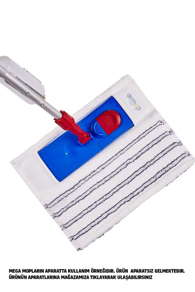 Ermop Geniş Yüzey Temizliği Için Yüksek Su Emişli Mega Mikrofiber Mop Beyaz 50 Cm Meg 50