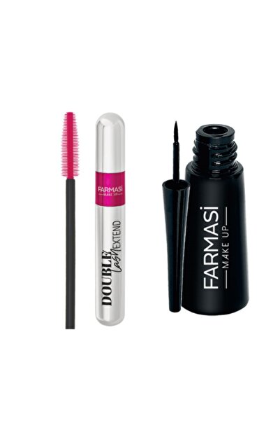 Farmasi Double Lash Extend Çift Etkili Maskara+ Kalın Uçlu Deeplook Dıplıner ...