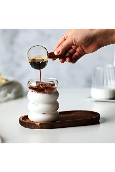 VİGENTİNO 1 Adet - Isıya Dayanıklı Borosilikat Cam Şerit Şeklinde Bardak | Ka...