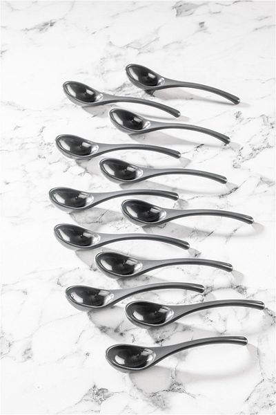 Meleni Home 36 Pieces Spice Spoons - Sugar Jam Spice Spoon Anthracite