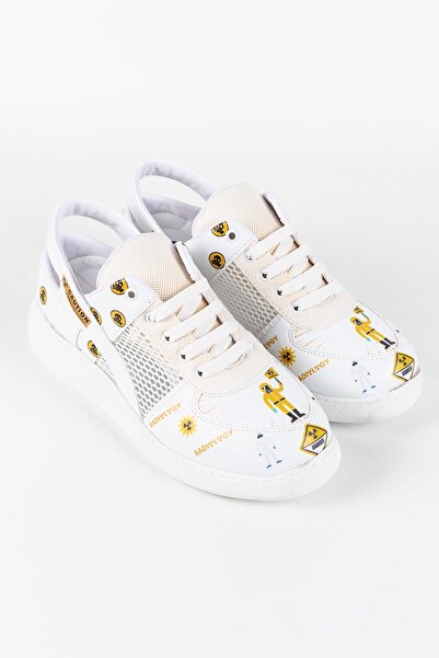 TERLİKSABO Sarı Radyoloji Desen Sneaker Arkadan Bantlı