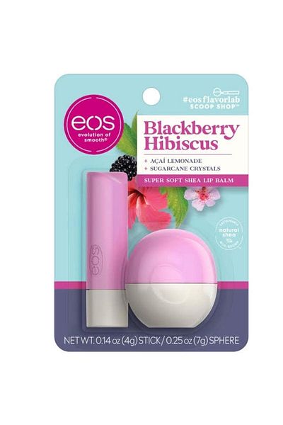 Eos Blackberry Hibiscus Stick 4g& Sphere Lip Balm 7gPack of 2