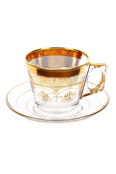 Paşabahçe , Altın Yaldızlı Çay Ve Kahve Fincanı 1 Kişilik, 12 Ayar Altın