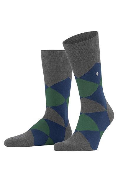 Burlington Herren Socken - Clyde, Rautenmuster, Bio-Baumwolle
