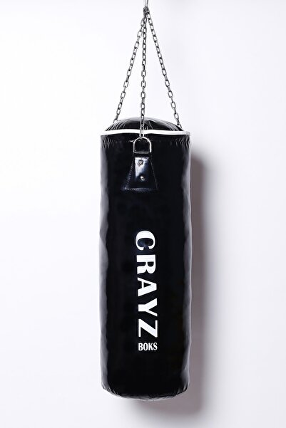 CRAYZ 70x25 Siyah Kum Torbası Boks Torbası Zincirli (ASKI APARATI HEDİYE)
