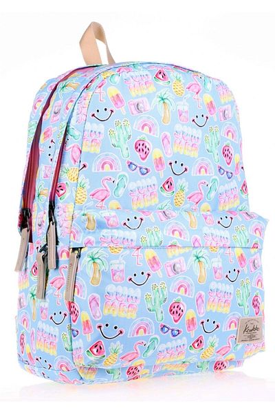 KAUKKO Școală de fete Nature Blue Holiday și rucsac zilnic