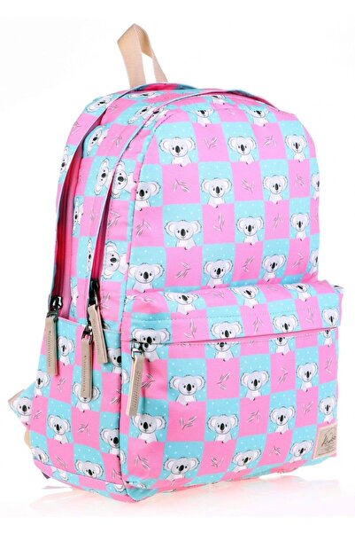 KAUKKO Școală de fete Nature Pink Blue Koala și rucsac zilnic