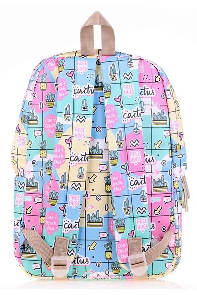 KAUKKO Nature Pink Cactus Girl's School and Daily Backpack
