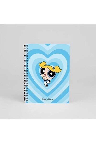Bikutumutluluk N162 POWERPUFF GİRLS BUBBLES MAVİ SPİRALLİ DEFTER