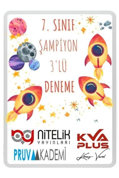Nitelik Yayınları 7. Sınıf Şampiyon 3'lü Deneme Sınavı Seti -koray Varol Yayı...