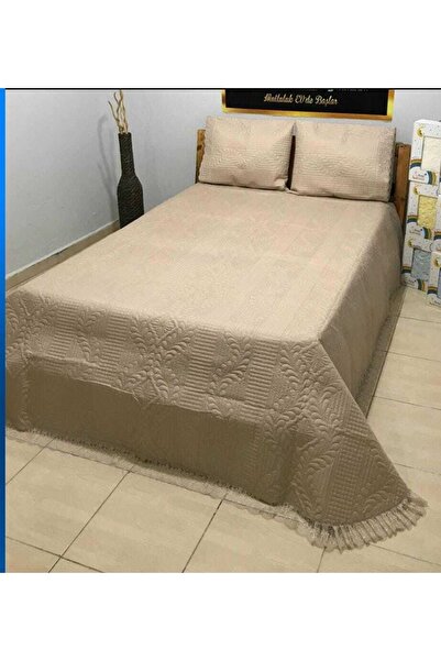 bursa çeyiz Linda Yatak Örtüsü 6 Parça Cappicino