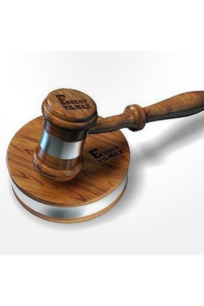 Bk Gift Kişiye Özel İsimli Ahşap Hakim Tokmağı