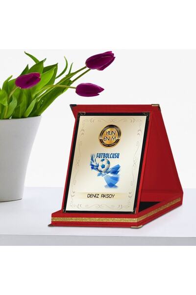 Bk Gift Kişiye Özel Yılın En İyi Futbolcusu Kırmızı Plaket Ödülü - 1