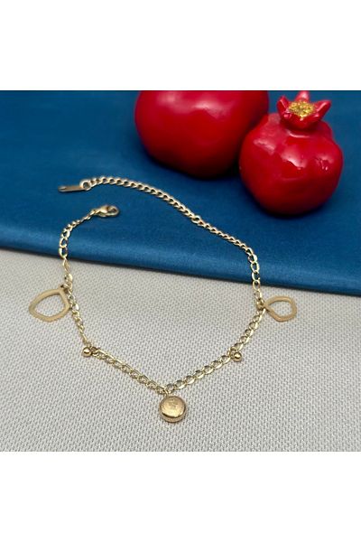 Opia Takı & Aksesuar Anklet Steel Gold