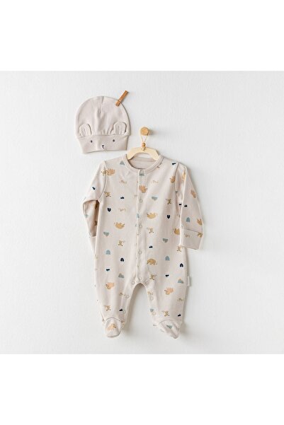 andywawa BEBEK TULUM TAKIM ROMPER HAT SET ORGANIC LET S LOVE NATURE