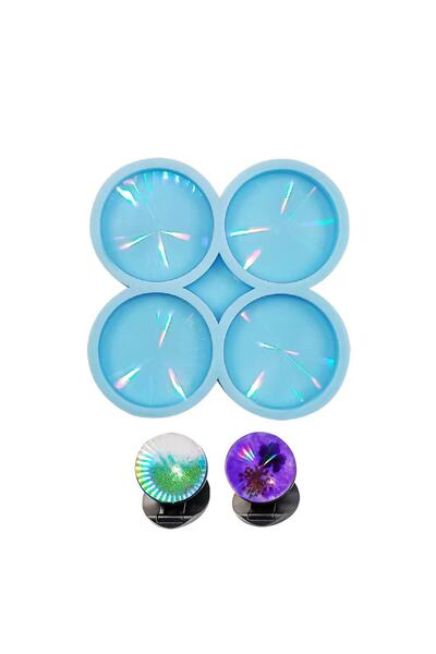 Getshop Alışveriş Pazarı Epoksi Çoklu Hologram Telefon Tutacağı Silikon Kalıbı GT-9496