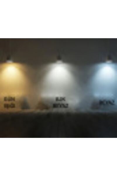 lightech 50 Adet Ece 5 Watt 3 Renk Led Spot Siyah Gümüş Kasa 3 Modlu Beyaz-Günışığı-Sıcak Beyaz 3 ü1 Arada