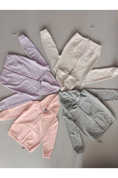 Nuzrk kids Çocuk Şardonlu Kalın Simli Kapşonlu Hırka