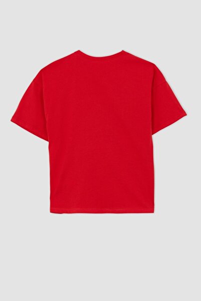 DeFacto Girl's Regular Fit Short Sleeve T-Shirt