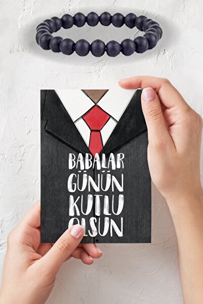 ferah feza Babalar Günü Hediye Kartı Ve Bileklik - 18 Haziran Babalar Günü He...