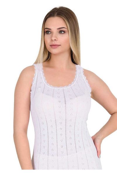 BERRAK İÇ GİYİM HEART PATTERNED COLLAR LACE THICK STRAP ATHLETE
